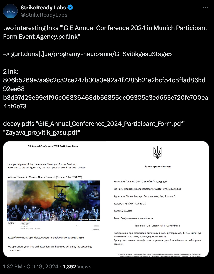 Figure 1: Initial tweet from Oct 18 '24