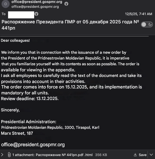 Figure 1: translated phish from google translate